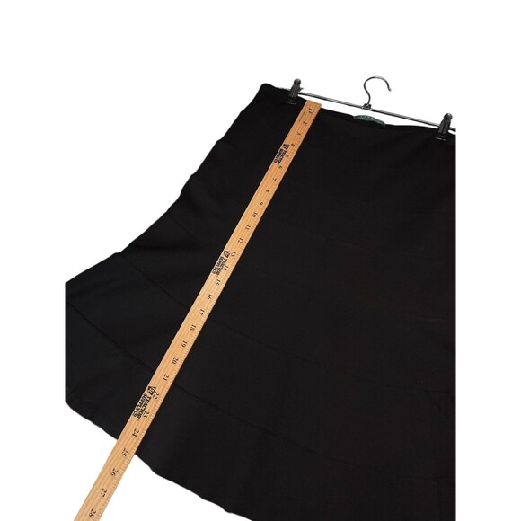 Lauren Ralph Lauren Black A-Line Viscose Skirt Women's Size 10 Capsule Office - Picture 5 of 9